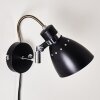 Stranderott Aplique Negro, 1 luz