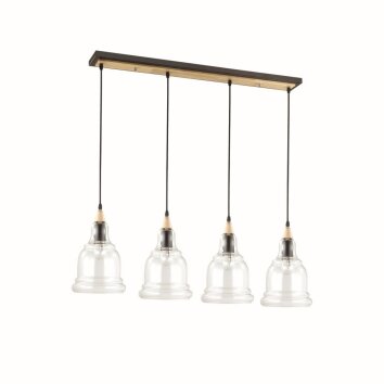 Ideal Lux GRETEL Lámpara Colgante Marrón, Negro, 4 luces