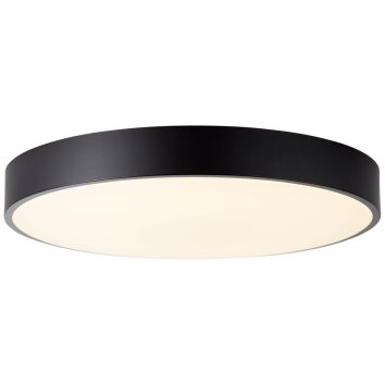 Brilliant Slimline Lámpara de Techo LED Negro, 1 luz, Mando a distancia