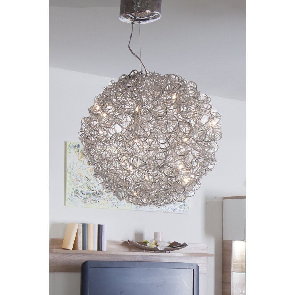 Holländer DIRIGIBILE Lámpara Colgante Plata, 20 luces main product photo