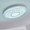 Avoriaz Lámpara de Techo LED Blanca, 2 luces, Mando a distancia, Cambia de color