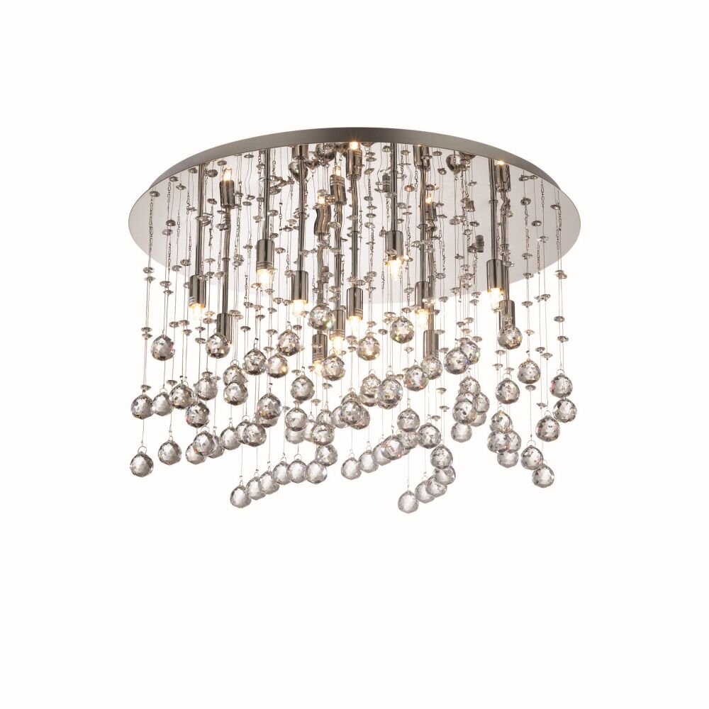 Ideal Lux MOONLIGHT Lámpara de Techo Cromo, Aspecto de cristal, 12 luces main product photo