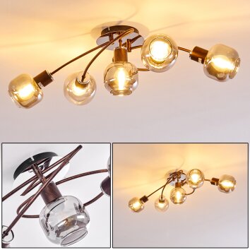 Arconciel Lámpara de Techo Marrón, 5 luces