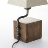 Brilliant Casket Lámpara de Mesa Beige, marrón oscuro, Galvanizado, 1 luz