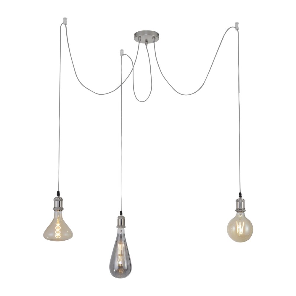Leuchten Direkt DIY Lámpara Colgante Acero inoxidable, 3 luces main product photo
