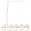 Brilliant Plow Lámpara Colgante Madera oscura, Blanca, 5 luces