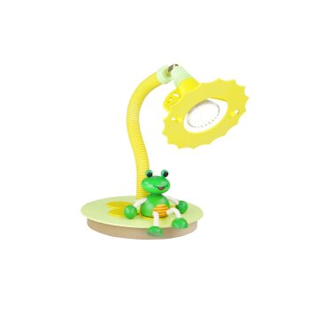 Elobra FROSCH Lámpara de Mesa Amarillo, Verde, 1 luz