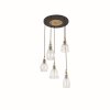 Ideal Lux GRETEL Lámpara Colgante Marrón, Negro, 5 luces