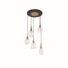 Ideal Lux GRETEL Lámpara Colgante Marrón, Negro, 5 luces