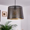 Libreville Lámpara Colgante Negro, 1 luz