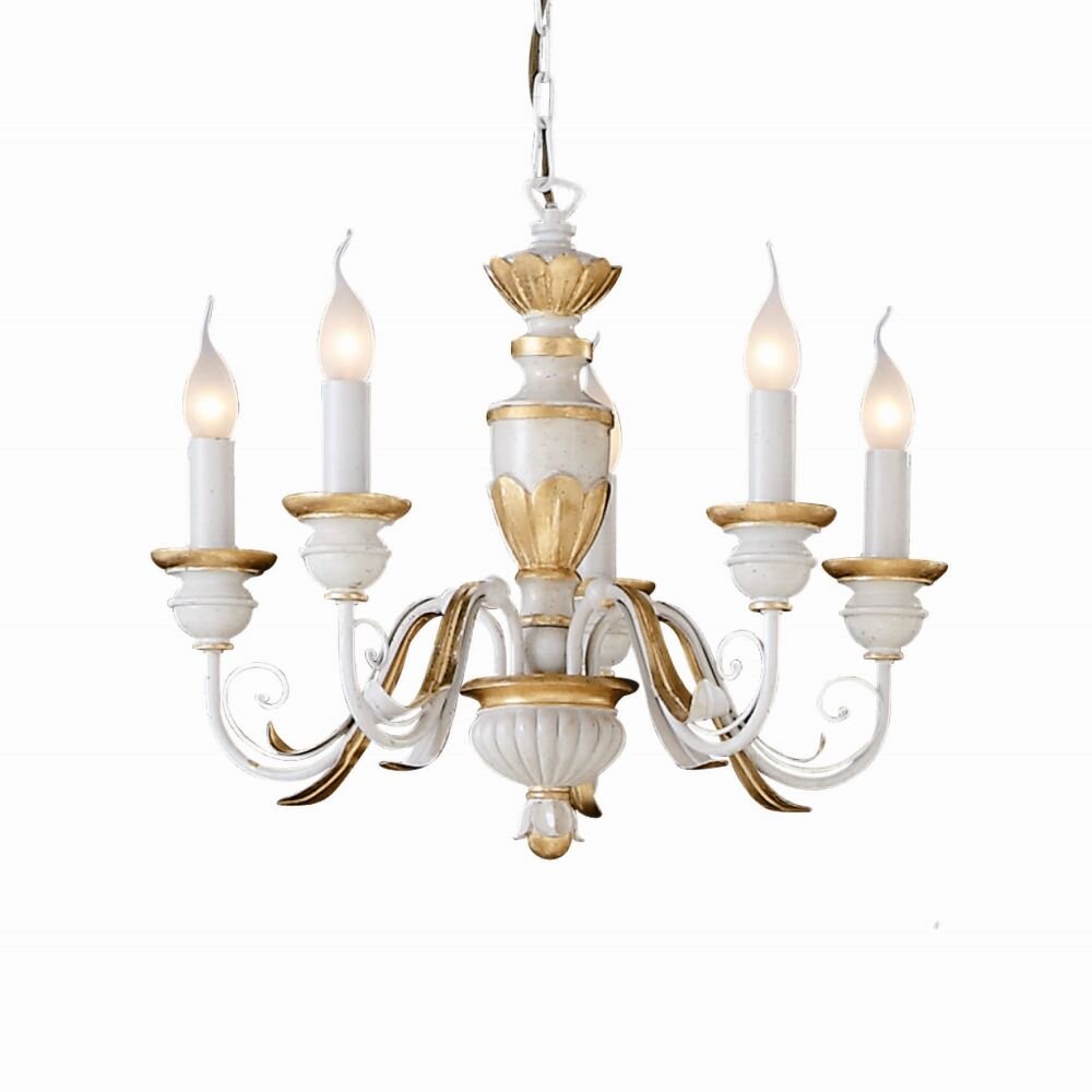 Ideal Lux FIRENZE Lámpara de araña Blanca, 5 luces main product photo
