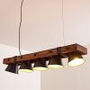 Oksbol Lámpara Colgante Madera oscura, Negro, 5 luces