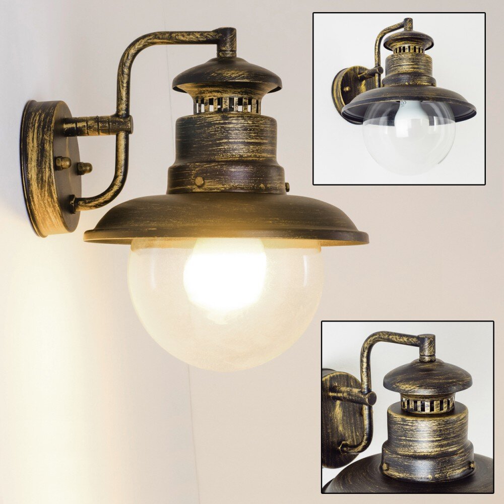 Brilliant Artu Aplique para exterior Marrón, oro, Negro, 1 luz main product photo