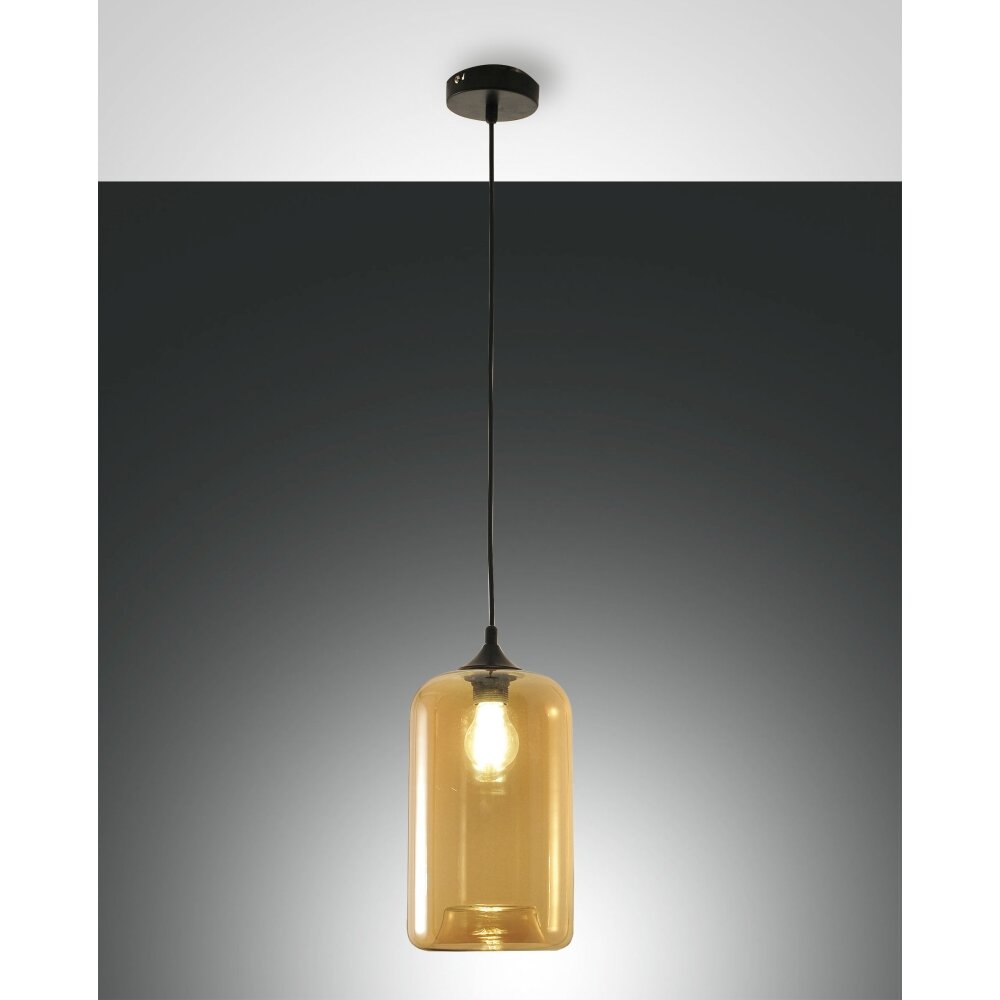 Fabas Luce Silo Lámpara Colgante Negro, 1 luz main product photo