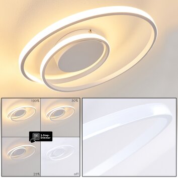 Leksund Lámpara de Techo LED Blanca, 1 luz