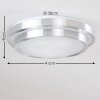Mirabeau Lámpara de Techo LED Blanca, 2 luces, Mando a distancia, Cambia de color
