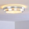 Mirabeau Lámpara de Techo LED Aluminio, 2 luces, Mando a distancia, Cambia de color
