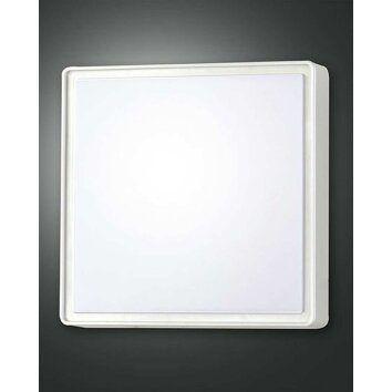 Fabas Luce OBAN Lámpara de techo para exterior Blanca, 1 luz, Sensor de movimiento