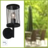 Brilliant Reed Aplique para exterior Negro, 1 luz