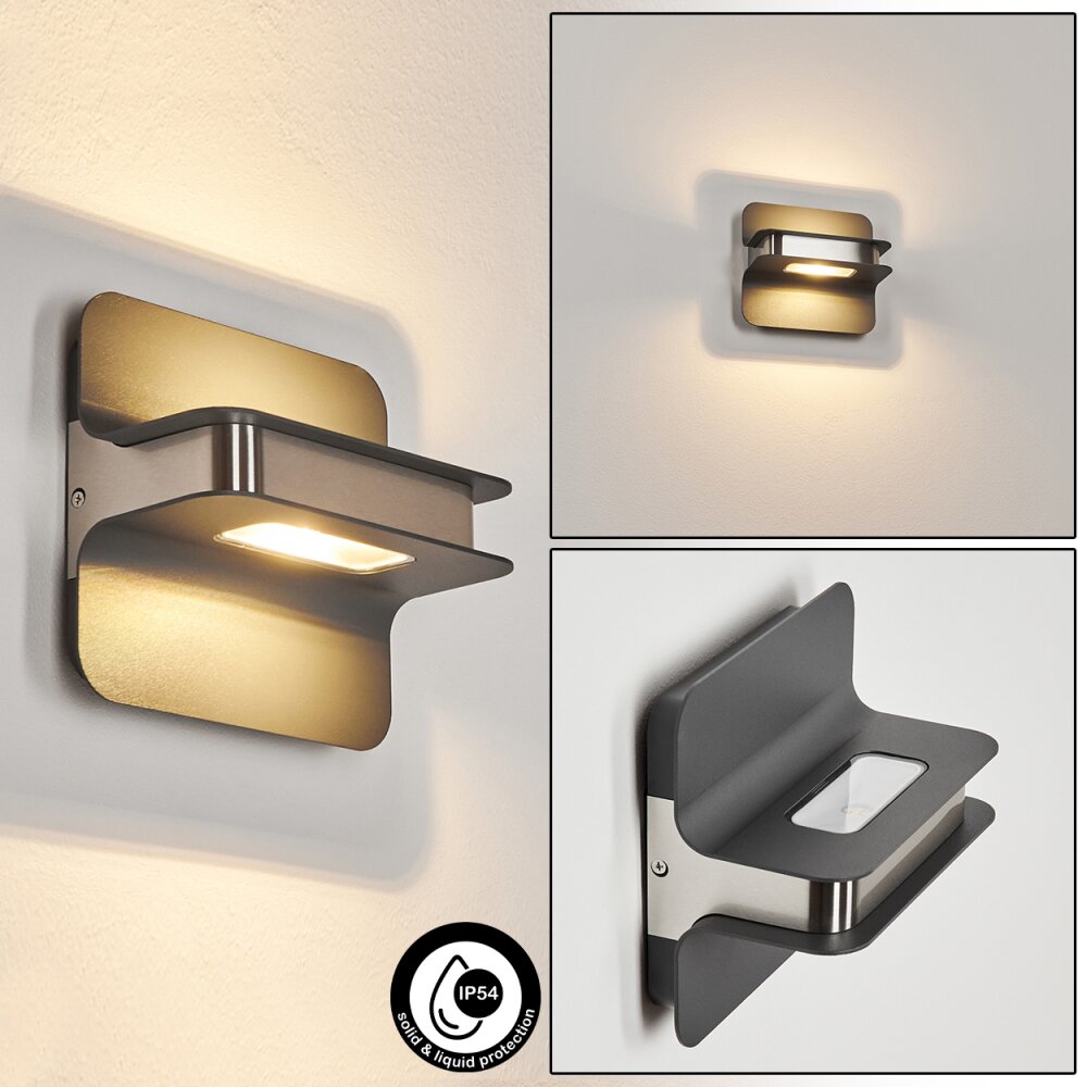 Blanchard Aplique para exterior LED Níquel-mate, Negro, 1 luz main product photo