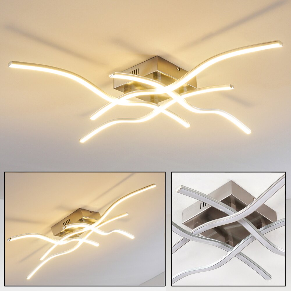 Kosola Lámpara de Techo LED Níquel-mate, 4 luces main product photo