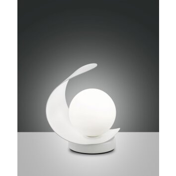 Fabas Luce Adria Lámpara de Mesa LED Blanca, 1 luz