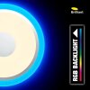 Brilliant Viktor Lámpara de Techo LED Plata, 1 luz, Mando a distancia, Cambia de color