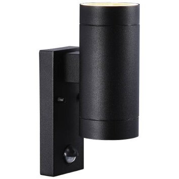 Nordlux TIN Aplique para exterior Negro, 2 luces, Sensor de movimiento