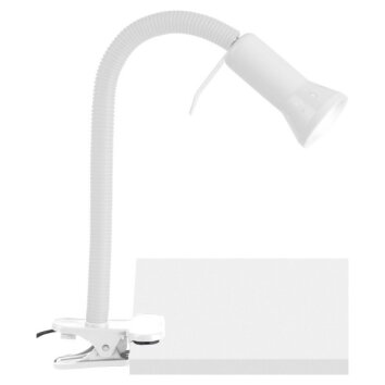 Brilliant Flex Lámpara con pinza Blanca, 1 luz