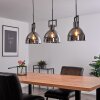 Buzova Lámpara Colgante Gris, Negro, 3 luces