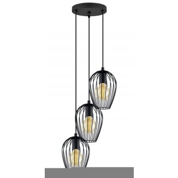 Eglo NEWTOWN Lámpara colgante Negro, 3 luces