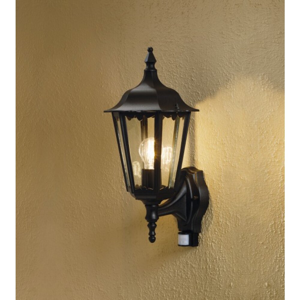 Konstsmide Firenze Aplique Negro, 1 luz, Sensor de movimiento main product photo