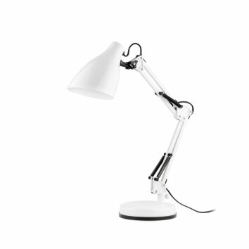 Faro Gru Lámpara de mesa Blanca, 1 luz