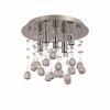 Ideal Lux MOONLIGHT Lámpara de Techo Cromo, Aspecto de cristal, 5 luces