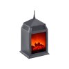 Leuchten-Direkt CHIMNEY Chimenea LED Negro, 6 luces