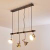 Medolden Lámpara Colgante Marrón, Níquel-mate, 4 luces