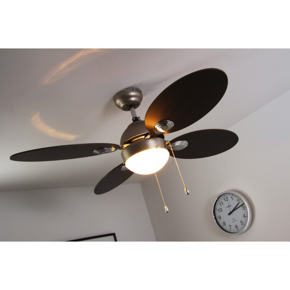 Globo WADE Ventilador Acero inoxidable, Níquel-mate, 1 luz main product photo