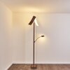Lámpara de Pie Lasona LED Marrón, Plata, 2 luces