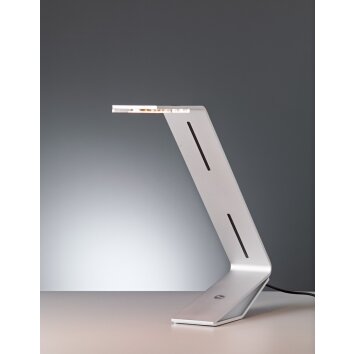 Tecnolumen Flad Lámpara de mesa LED Gris, Plata, 1 luz