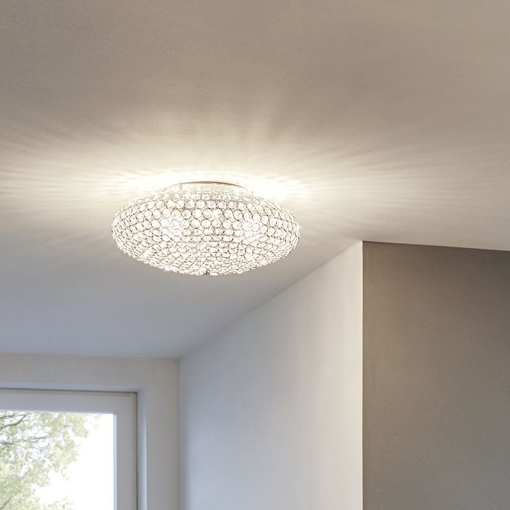 Eglo CLEMENTE Lámpara de techo Cromo, Aspecto de cristal, 2 luces main product photo