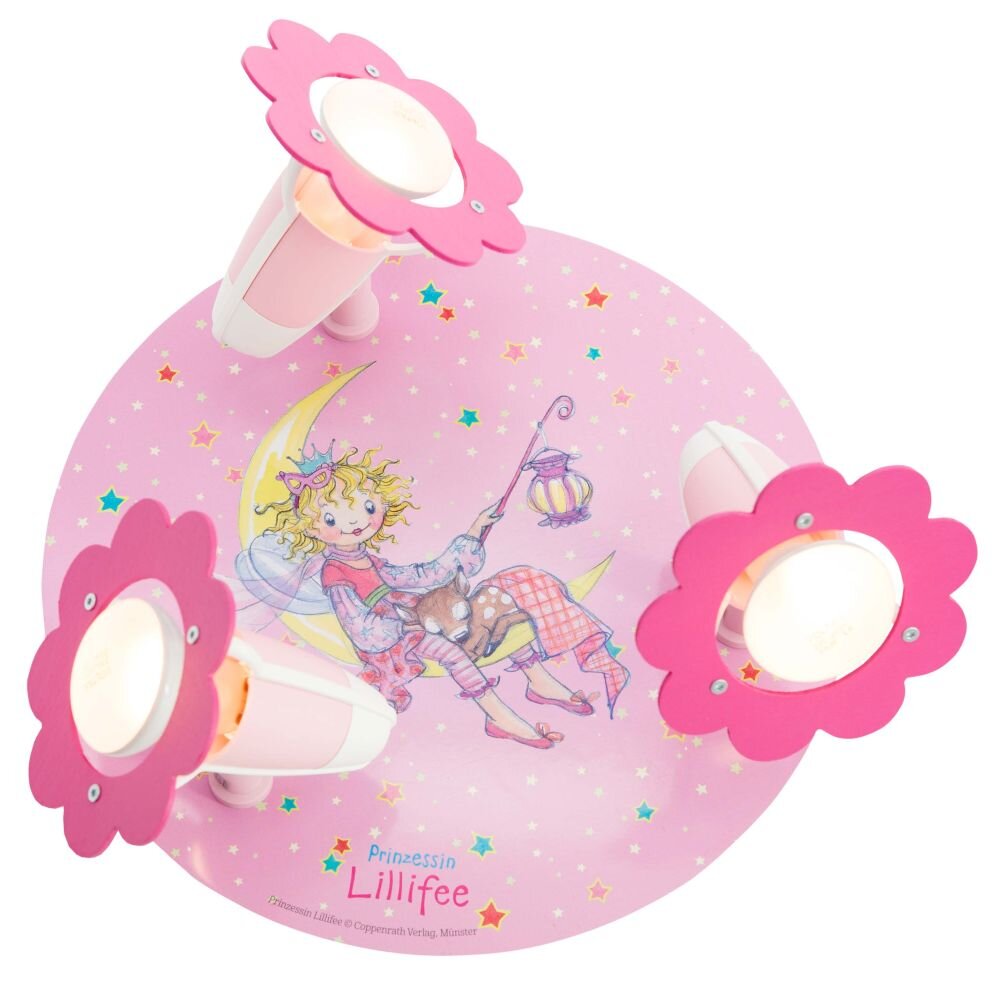 Elobra LATERNENNACHT Plafón circular con focos Rosa, 3 luces main product photo