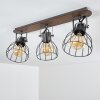 Bitterroot Lámpara de Techo Gris, Madera oscura, 3 luces