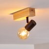 Barbengo Lámpara de Techo Madera clara, Negro, 1 luz