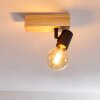 Barbengo Lámpara de Techo Madera clara, Negro, 1 luz