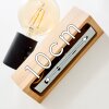 Barbengo Lámpara de Techo Madera clara, Negro, 1 luz