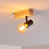 Barbengo Lámpara de Techo Madera clara, Negro, 1 luz