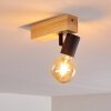 Barbengo Lámpara de Techo Madera clara, Negro, 1 luz
