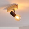 Barbengo Lámpara de Techo Madera clara, Negro, 1 luz