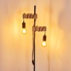 Barbengo Lámpara de Pie Marrón, Negro, 2 luces