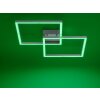 Leuchten Direkt Ls-MAXI Lámpara de Techo LED Acero inoxidable, 2 luces, Mando a distancia, Cambia de color